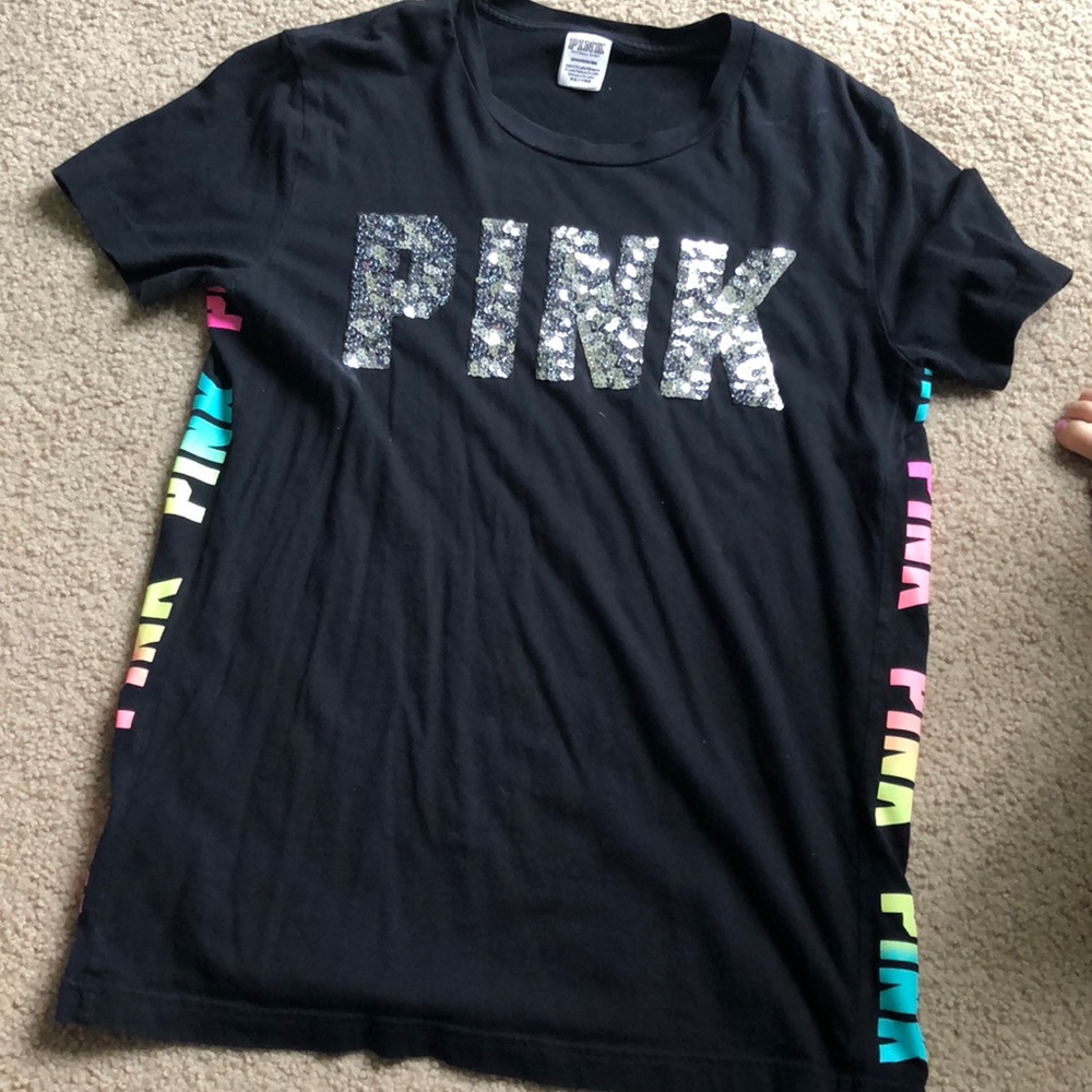 VS Pink bling campus tee